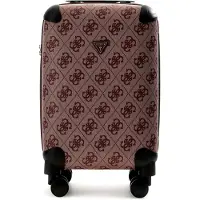 Markenlos Valise à roulettes de 53 cm, 8 roulettes, couleur bordeaux foncé, avec logo. (Taille : 18 pouces)