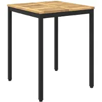 Syfax Table de jardin, blanche et noire, dimensions 60 x 60,5 x 75 cm