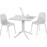 BellaFurn Ensemble de mobilier de jardin Zeron comprenant 2 chaises | Couleur : Blanc | Dimensions : 186 x 80 x 85 cm
