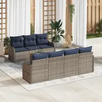 Prolenta Maison Exclusive - Ensemble de canapés de jardin, 8 pièces, gris, en résine tressée