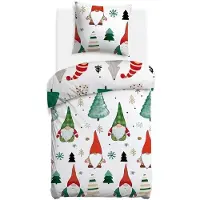 Darymex Couverture de lit, couverture de lit en flanelle, pour l'hiver, chaude, dimensions 140x200, référence 31517-2, motif "Lutin de Noël"