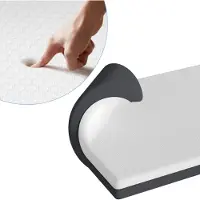 Peviasot Matelas en mousse à mémoire de forme , dimensions 160x200 cm, fermeté H3, hauteur 16 cm, housse amovible et lavable, couleur blanc-gris