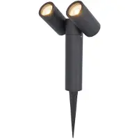 HOFTRONIC™ - Spot à piquet jardin double 8W 690lm 2700K IP65 Noir