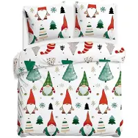 Darymex Couverture de lit, couverture de lit en flanelle, pour l'hiver, chaude, dimensions 200x220, référence 31517-2, motif "Lutin de Noël"