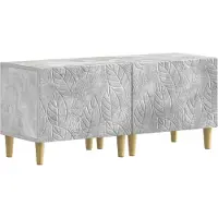 Syfax Meuble TV, couleur gris béton, matériau composite en bois