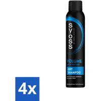 Syoss - Volume Dry Shampoo - Shampooing - Pour plus de volume - 200 ml - Pack avantage - 4 pièces