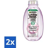 Garnier - Loving Blends - Shampooing - Infusion d'eau de riz - Brillance et douceur - Cheveux longs - 300 ml - Pack avantage - 2 pièces