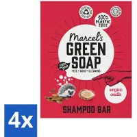Marcels Green Soap Marcel's Green Soap - Shampooing Bar - Argan & Oudh - Renforce et nourrit - 90 gr - Pack avantage - 4 pièces