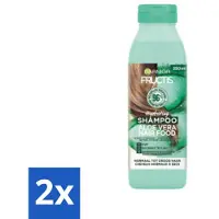 Garnier - Fructis Hair Food Aloe Vera - Shampooing - Cheveux normaux à secs - 350 ml - Pack avantage - 2 pièces