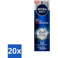 Nivea MEN - Anti-Age 2-in-1 Power - Crème hydratante pour le visage SPF 30 - 50 ml - Pack avantage - 20 pièces