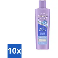 Unilever 10 flacons de shampooing Andrélon Anti-pellicules, 250 ml, lot économique - 10 pièces