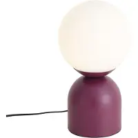 QAZQA Lampe de table chic hôtelier violette avec verre opale - Pallon Trend