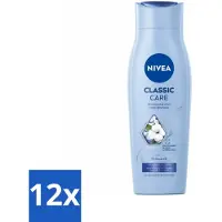 Nivea - Shampooing - Classic Care - Soin sain - Cheveux brillants - 250 ml - Pack avantage - 12 pièces