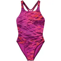 Speedo Hyperboom Print Medalist Swimsuit Rose 12 Years Fille