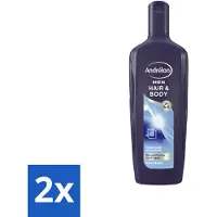 Unilever Andrélon - Homme - Cheveux et corps - Shampooing - 300 ml - Pack avantage - 2 pièces