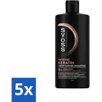 Syoss - Kératine - Shampooing - Styling longue durée - 440ml - Pack avantage - 5 pièces