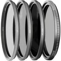 Urth Kit de filtres Essentials Pro 62 mm (UV, CPL, ND8, ND1000) (62 mm, Filtre gris neutre, Filtre polarisant, Filtre UV)