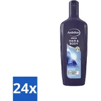 Unilever Andrélon - Homme - Cheveux et corps - Shampooing - 300 ml - Pack avantage - 24 pièces