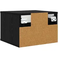 vidaXL Cabinet de chevet mural LOCHEM 2 pc Chêne noir 36 x 33 x 25 cm