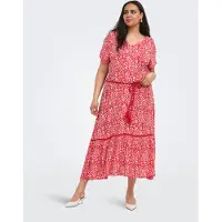 ONLY Carmakoma Robe-chemise 'CARViwi' rouge / blanc
