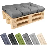 Garronda Coussin pour palette , 120x80 cm, épaisseur 12 cm, résistant à l'eau, aux UV et aux intempéries. Canapé palette GD-0252, couleur graphite