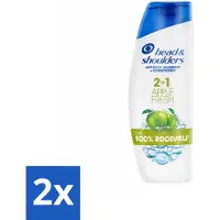 Head & shoulders - Shampooing - 2 en 1 - Apple Fresh - 100 % sans pellicules - 300 ml - Pack avantage - 2 pièces
