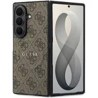 GUESS Étui magnétique 4G en cuir PU pour Samsung Galaxy Z Fold8 Ultra F976B - marron (Samsung Galaxy Z Fold8 Ultra), Coque pour téléphone portable, Marron