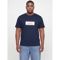 Jack & Jones Plus T-Shirt 'JJBUSTER' marine / melon / blanc