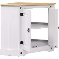 vidaXL Support d'aquarium Corona Blanc 70 x 70 x 73 cm