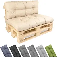 Garronda Ensemble de 2 coussins pour palettes , imperméables, résistants aux UV et à l'eau, pour canapé palette, modèle GD-0252, couleur cappuccino