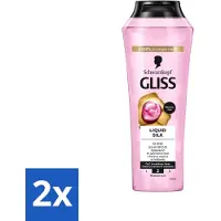 Schwarzkopf Gliss Shampooing - Liquid Silk - Pour des cheveux brillants et soyeux - 250 ml - Pack d'avantages - 2 pièces