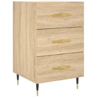 vidaXL Table de chevet chêne sonoma 40x40x66 cm bois d'ingénierie