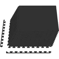 vidaXL Tapis de protection pour piscine, 12 pièces, noir, 4,32 m², en mousse EVA