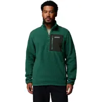 Columbia Jasper Ridge Pebbled Half Zip Fleece Vert S Homme