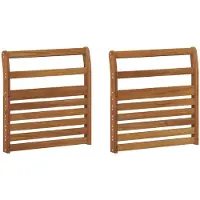 vidaXL Accoudoirs, 2 pièces, couleur naturelle, 58,5 x 8 x 60 cm, en bois d'acacia massif