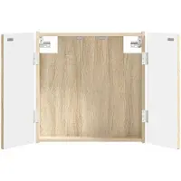 Syfax Armoire pour fléchettes, modèle DELFT, en chêne Sonoma, dimensions : 52,5 x 10,5 x 53,5 cm