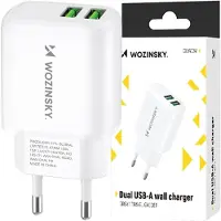 Wozinsky Cuwcw 2.4A 2 X Usb-A chargeur secteur - Blanc