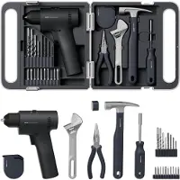 HOTO Perceuse-visseuse sans fil 16V avec coffret de transport et ensemble d'outils
