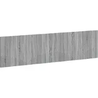 Syfax Tête de lit fixée au mur, en panneaux de particules imitation bois Sonoma gris