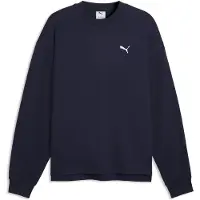 Puma Hommes, Pull-over, ESS ELEVATED Relaxed Material Crew, Bleu, (4XL)