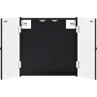 vidaXL Armoire pour cible de fléchettes BREDA, noire, 52,5 x 10,5 x 53,5 cm