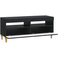 vidaXL Meuble TV LED noir en panneaux de particules