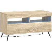 vidaXL Meuble TV LED en bois imitation chêne Sonoma, marque