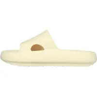 SKECHERS - Sandale de bain pour femmes, à une seule bride, conçue pour se porter sur le dessus du pied, modèle plat GT44903 (taille 36 EU), couleur crème