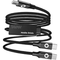 Mobile Origin 140W Dual Charge USB-C Cable 1.2 m CB10 (1.20 m, 140 W)