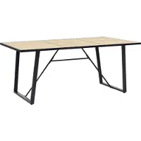 Syfax Table de salle à manger couleur chêne 200x100x75 cm MDF