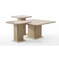 AEA Table basse beige, design moderne, fabrication de haute qualité, luxueuse et raffinée