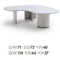 Xl Moebel Gmbh Table basse blanche en bois, table de salon de style moderne