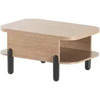 Xl Moebel Gmbh Table basse design moderne, couleur beige, mobilier de bureau minimaliste