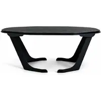 AEA Table basse moderne, design noir, en bois et métal